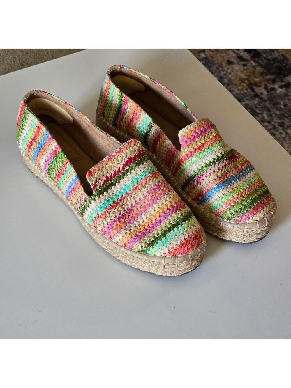 Joie Cara Multicolor Rafia Espadrilles